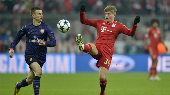 Kroos đã chơi rất cố gắng trong trận thua của Bayern trước Arsenal