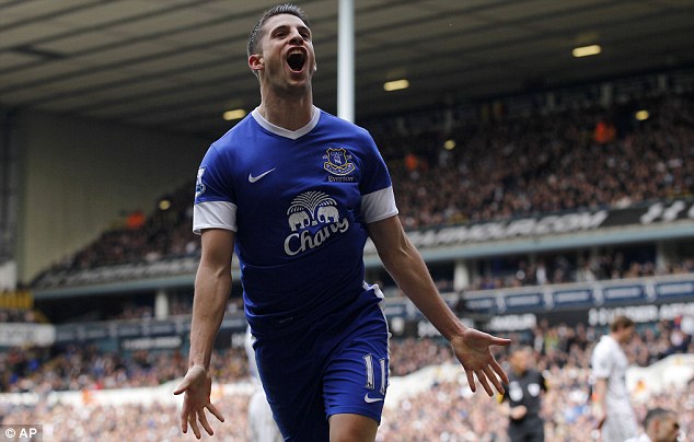 Mirallas đã đưa Everton vươn lên dẫn trước khi hiệp 2 mới chỉ trôi qua được 7 phút